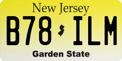 NJ license plate B78ILM