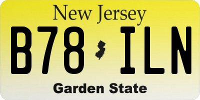 NJ license plate B78ILN