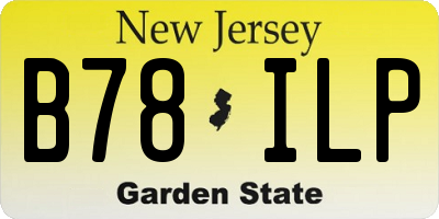 NJ license plate B78ILP