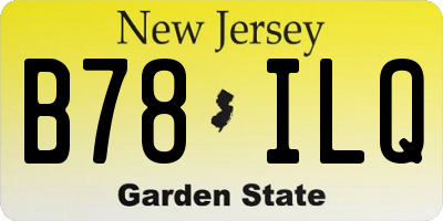 NJ license plate B78ILQ