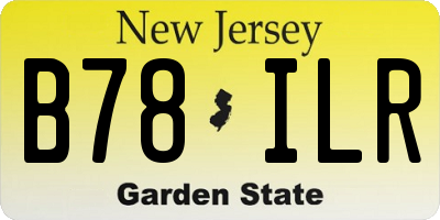 NJ license plate B78ILR