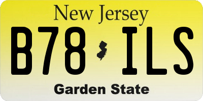 NJ license plate B78ILS