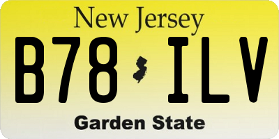 NJ license plate B78ILV