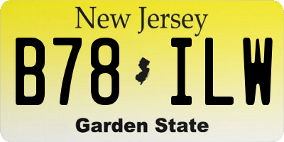 NJ license plate B78ILW