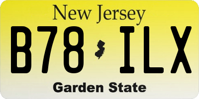 NJ license plate B78ILX