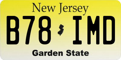 NJ license plate B78IMD