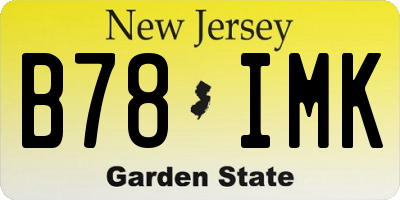 NJ license plate B78IMK