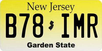 NJ license plate B78IMR