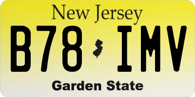 NJ license plate B78IMV