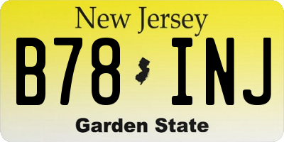 NJ license plate B78INJ