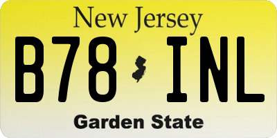 NJ license plate B78INL