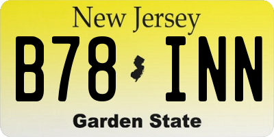 NJ license plate B78INN