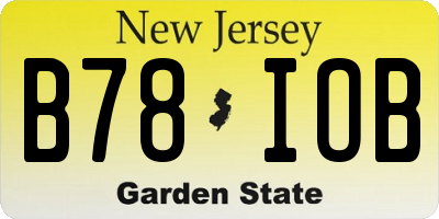 NJ license plate B78IOB