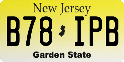 NJ license plate B78IPB