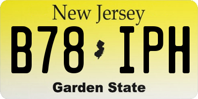 NJ license plate B78IPH