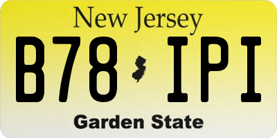 NJ license plate B78IPI