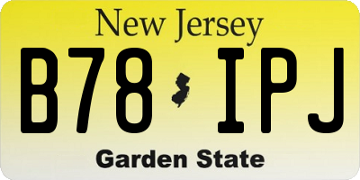 NJ license plate B78IPJ