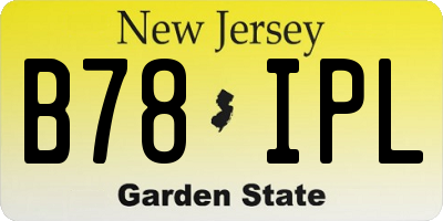 NJ license plate B78IPL