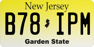 NJ license plate B78IPM