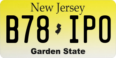 NJ license plate B78IPO
