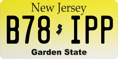 NJ license plate B78IPP