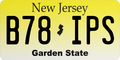 NJ license plate B78IPS