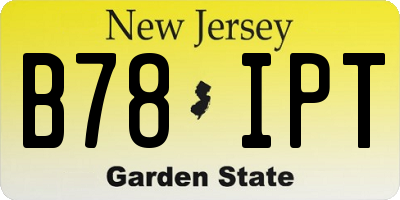 NJ license plate B78IPT