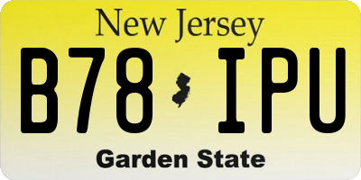 NJ license plate B78IPU