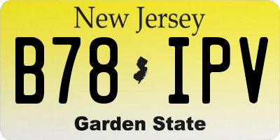 NJ license plate B78IPV