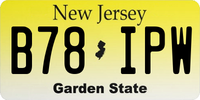 NJ license plate B78IPW