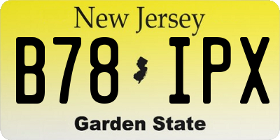 NJ license plate B78IPX