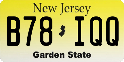 NJ license plate B78IQQ