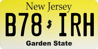 NJ license plate B78IRH