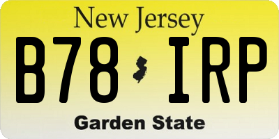 NJ license plate B78IRP