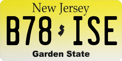 NJ license plate B78ISE