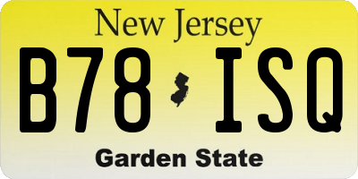 NJ license plate B78ISQ