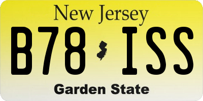 NJ license plate B78ISS