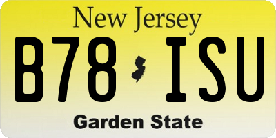 NJ license plate B78ISU