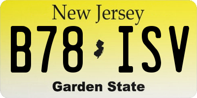 NJ license plate B78ISV