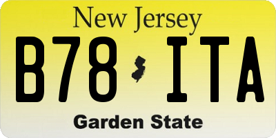 NJ license plate B78ITA