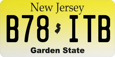 NJ license plate B78ITB