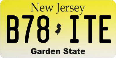 NJ license plate B78ITE