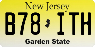 NJ license plate B78ITH