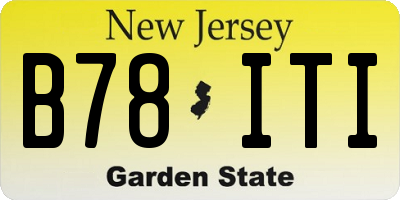 NJ license plate B78ITI