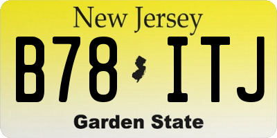 NJ license plate B78ITJ