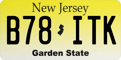 NJ license plate B78ITK