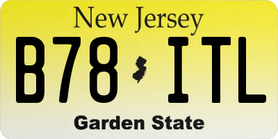 NJ license plate B78ITL