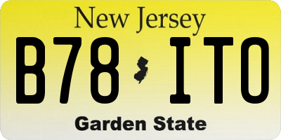NJ license plate B78ITO
