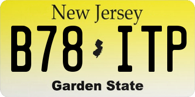 NJ license plate B78ITP