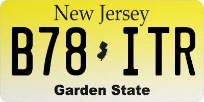 NJ license plate B78ITR